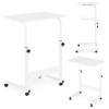 Mobilný stolík na notebook - bočný stôl pre kreslo a pohovku v bielej farbe, ModernHome