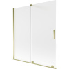 Mexen Velar vaňa paravan 2-dielny posuvný 150 x 150 cm, mráz, zlatý - 896-150-000-31-50
