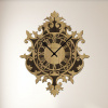 drevo zivota Drevené hodiny BAROKO Farebný dekor: Dub zlatý-Wenge, Farba ručičiek: Černé, Velikost hodin: 40x50
