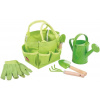 Detské náradie Bigjigs Toys Záhradný set náradia v plátenej taške zelený (691621652794)