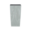 Plastový kvetináč s vložkou Urbi Square Beton Effect Gray 19,5 x 19,5 x 37,5 cm PROSPERPLAST