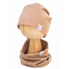 Čiapka s nákrčníkom bavlna, Little Bear, Baby Nellys, béžová, veľ. 98/134