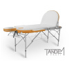 Tandem Skladací masážny stôl Profi A3D Oval Duo bielo-tyrkysová