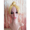 Tinker Bell - cosplay krátka žltá blond parochňa s drdolom