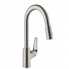 Hansgrohe Focus M42, drezová batéria M429-H220 s výsuvnou spŕškou, vzhľad nehrdzavejúcej ocele, HAN-71800800