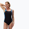 Dámske jednodielne plavky Speedo Shaping LunaLustre Printed indigo glow