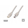 Digitus Připojovací kabel USB 2.0, typ A - B M / M, 1,8 m, šedy AK-300105-018-E