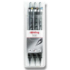 Súprava mikroceruziek Rotring Tikky Black hrot 0,35, 0,5 a 0,7 mm