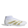 adidas Predator 24 League Laceless Firm Ground Football Boots White/Gold/Bge 10 (44.7)