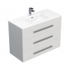 Swiss aqua technologies Koupelnová skříňka s umyvadlem SAT Cube Way 100x76,5x46 cm bílá lesk CUBE461003BIMOD