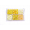 Korálky sklenené sada cca 80g. Žltá