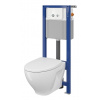 Cersanit AQUA SET PODOMIET. RÁM 22 MECH, WC MISA Clean On, TLAČIDLO biele, SEDÁTKO DUROPLAST biele S701-293