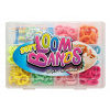 Sada gumičiek na náramky 180 ks + príslušenstvo, gumičky SOFT LOOM BANDS žltá