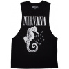 Nirvana Tričko Seahorse & Logo Mono Unisex Black 2XL
