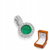 Prívesok Zlatý SMARAGD, DIAMANT id P28242 (Prívesok Zlatý SMARAGD, DIAMANT id P28242)