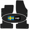 Volvo V40 2012-2019 Velúrové koberčeky do auta + EMBLEMAT