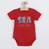 Dojčenské letné body Koala Sea Party červené - 62 (3-6m)
