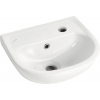 AQUALINE OVAL 35 x 29cm umývadlo malé, s otvorom, s prepadom, biele, TP135