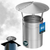 Komínová strieška pozinkovaná inox 140 mm