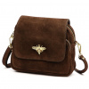 Dámska hnedá kožená kabelka cez rameno Luka 19-68 Bzzz 21 x 18 x 10 cm