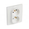 LEGRAND NILOE zásuvka 2x2P + T s detskou ochranou biela 764543