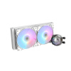 Zalman ALPHA24 White CPU Liquid Cooler 240mm Radiator 2 x 10 mm Fan ARGB pump Dual Procesor Vodné chladenie typu všetko v jednom 12 cm Biela (ALPHA 24(WHITE))