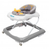 BABY MIX Detské chodítko Baby Mix s volantom a silikónovými kolieskami sivá