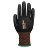 PORTWEST GP GRIP 18 A374 / Máčené nitrilové rukavice - čierna XS
