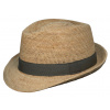 Fiebig - Headwear since 1903 Rafiový klobúk Trilby - slamený háčkovaný klobúk so zelenou stuhou Veľkosť: 58 cm