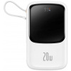 Powerbanka Baseus Qpow Pro 10000mAh, 20W, s kabelem Lightning bílá PPQD060002