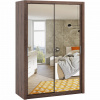 MEBLINE Skriňa s posuvnými dverami so zrkadlom 150 BONEY BO08 dub monastery