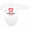 Body dlhý rukáv Nejlepší budíček na světě, Baby Nellys, biele, veľ. 68, 68 (3-6m)