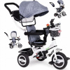Trojkolka Ecotoys ROWEREK TRÓJKOŁOWY SPACERÓWKA DASZEK 360 grey biela, čierna, šedá