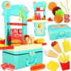 KIK Detská kuchynka v kufríku fast food hamburger set zmrzlina hranolky 55cm
