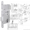 Samozamykací elektromechanický hlboký zámok, pravoľavý, čelo 2 ABLOY EL560 80/72/20 P/L (ABLOY EL560 80/72/20 P/L)