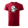 Sablio Tričko s potlačou I am doing my best Panda - červené 2XL
