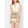 Dámske šaty AZTEC s flitrami biele