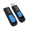 ADATA Flash disk 128GB UV128, USB 3.1 Dash Drive (R:90/W:40 MB/s) čierna/modrá AUV128-256G-RBE