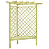 Rohová pergola s lavičkou 130x130x197 cm, impregnovaná borovica-ForU-49029