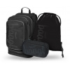 BAAGL SADA 3 Cubic Uni čierna: batoh, peračník, vrecko