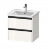 Duravit Ketho.2 Umývadlová skrinka, 55x58x46 cm, 2 zásuvky, lesklá biela K25281022220000